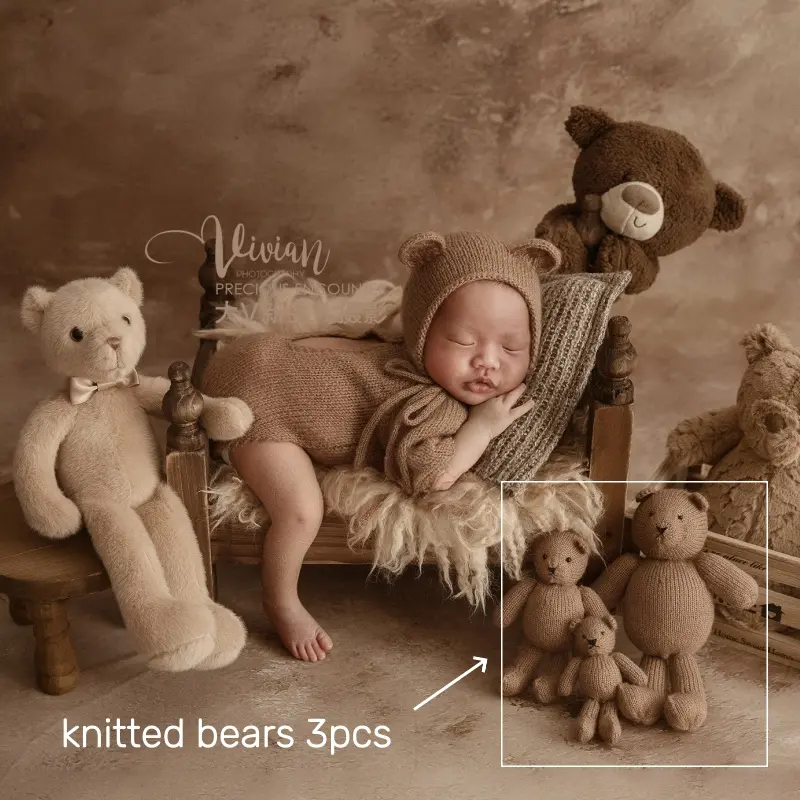 Knitted Bears 3pcs